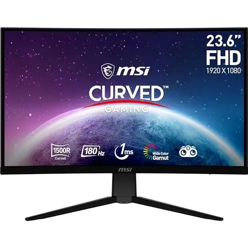 MSI G2422C 23,6 Zoll FHD Curved Gaming Monitor - 180Hz, 1ms Reaktionszeit, Adaptive Sync