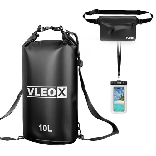 vleoX Dry Bag Set, 10L/20L Wasserdichter Rucksack mit Wasserfester Tasche
