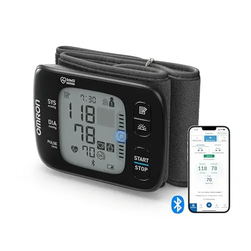 OMRON RS7 Intelli IT Handgelenk-Blutdruckmessgerät, Testsieger 09/2020, Bluetooth-kompatibel