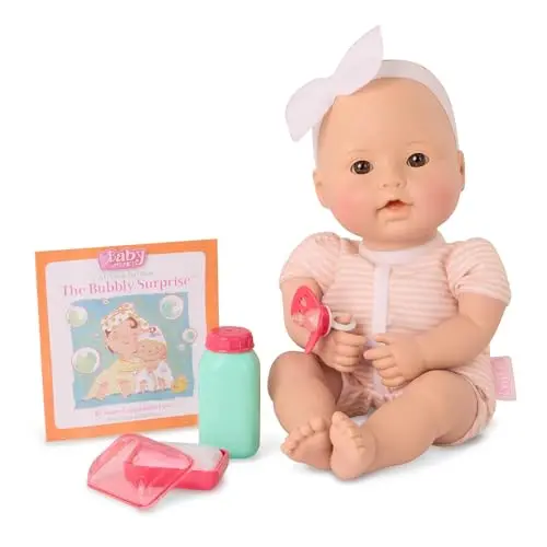 Baby Sweetheart Puppe mit Kleidung und Zubehör – Weiche Puppe und Bilderbuch – Spielzeug ab 2 Jahren