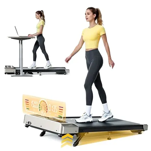 Laufband für Zuhause mit 10% Neigung, 1-10 km/h, leiser Motor, LED-Display, Fernbedienung & App