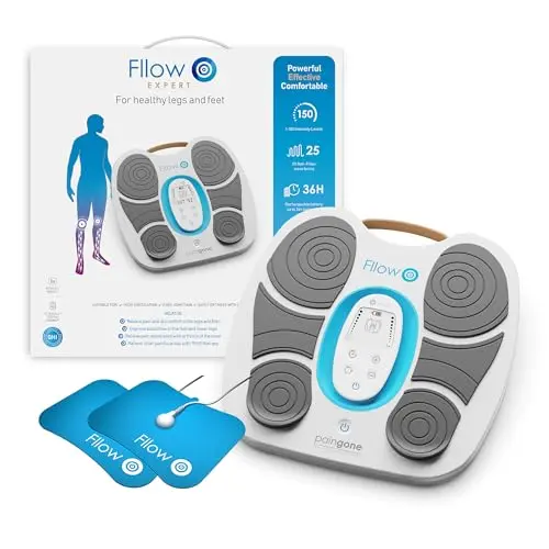 Fllow EMS-Tens Fußmassagegerät - Smarte Impulstherapie zur Durchblutungsförderung - Kabellos mit Arthro-Pads