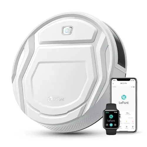 LEFANT Saugroboter M210, WLAN-fähig mit Alexa, leise, selbstaufladend und ideal für Tierhaare auf Teppichen