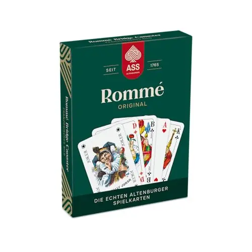 ASS Altenburger Rommé – Französisches Kartenspiel, 2 Decks mit 55 Blatt (110 Karten) inklusive Joker
