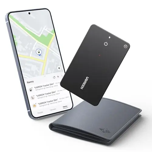 UGREEN FineTrack Slim S Bluetooth Tracker für Galaxy - Kompatibel mit Samsung SmartThings, IP68 Wasserdicht