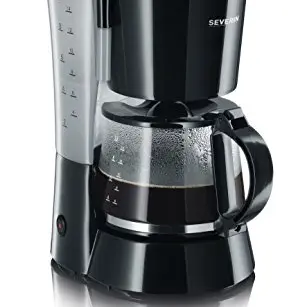 SEVERIN Filterkaffeemaschine mit Glaskanne für bis zu 10 Tassen, Schwarz, KA 4479