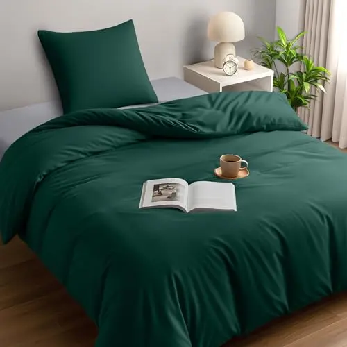 Utopia Bedding Bettwäsche Set 135x200 cm - Smaragd