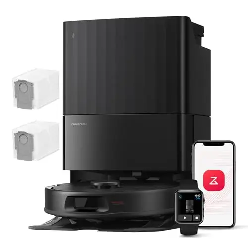 Roborock Qrevo Saugroboter mit Wischfunktion, 8000Pa, LiDAR-Navigation, All-in-One Dock, Schwarz