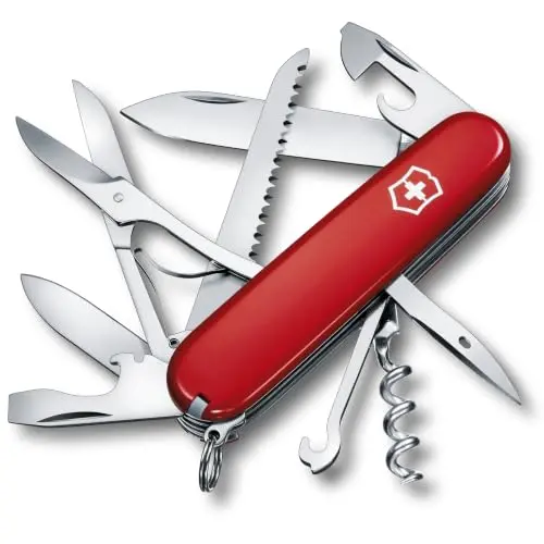 Victorinox Schweizer Taschenmesser Huntsman, Multitool, 15 Funktionen, Rot