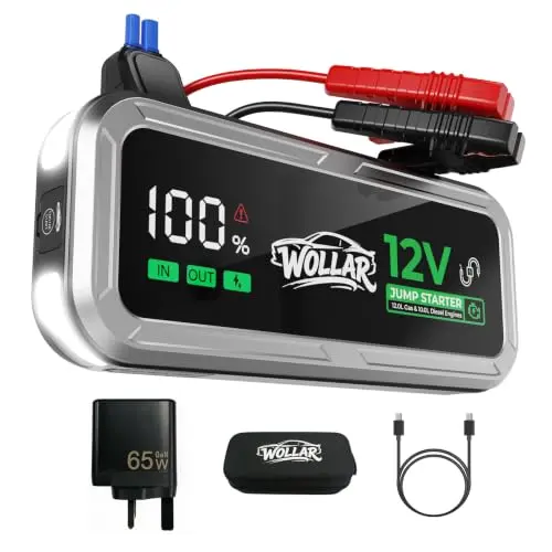 WOLLAR 8000A Starthilfe-Powerbank für Autos, SUVs, LKWs und Motorräder