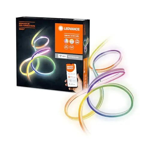 LEDVANCE Smarter LED Lichtschlauch für Außen, 3m, flexibel, RGB-Farben und Lichtfarbe änderbar, IP44
