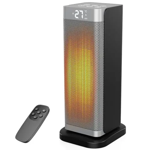 Fitabok Heizlüfter 2000W - Leiser PTC Heizlüfter mit 3 Modi, Fernbedienung & 12h Timer, Klein mit ECO Modus, 70° Oszillation