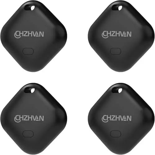 CHZHVAN Schlüsselfinder - Bluetooth Tracker für Schlüssel, Geldbeutel, Taschen und Koffer, IP67 wasserdicht, Austauschbarer Akku