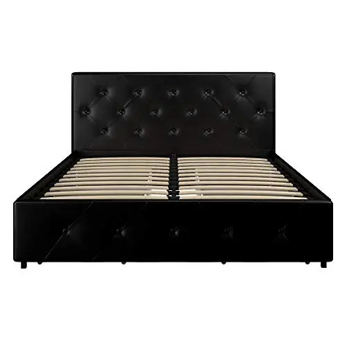 DHP Dakota Bett mit Stauraum, Schwarz, Doppel