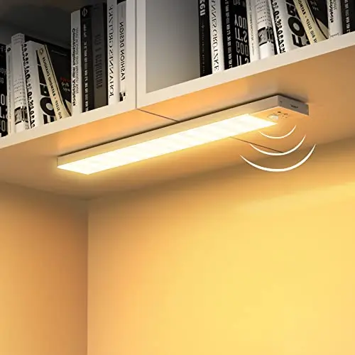 Unterbauleuchte LED Warmweiß mit Bewegungsmelder - 2 Stück für Küche, Schrank, Treppe und Kofferraum