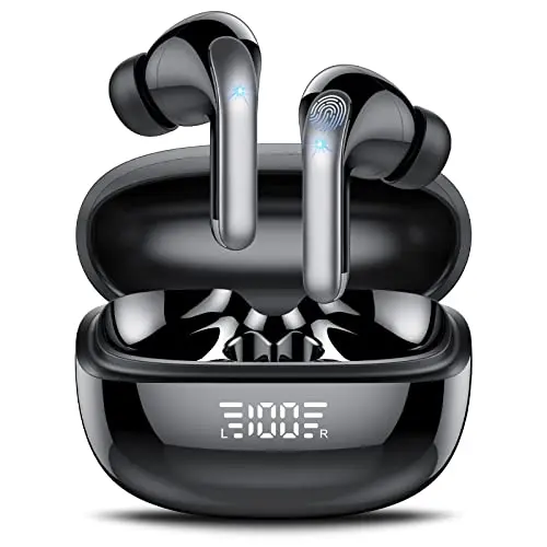 KT1 Bluetooth Kopfhörer – Kabellos mit HiFi Stereoklang, 40 Std Spielzeit, IPX7 wasserdicht, 4 Mikrofone, USB-C, LED-Anzeige