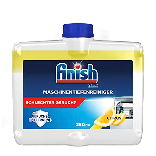 Finish Maschinentiefenreiniger Citrus – 250 ml Maschinenpfleger gegen Kalk und Fett für eine saubere Spülmaschine