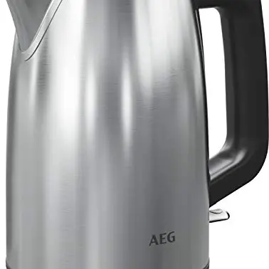 AEG Wasserkocher 1,7 l Edelstahl, 360° drehbar, Einhandbedienung, mit Wasserstandsanzeige und Sicherheitsabschaltung