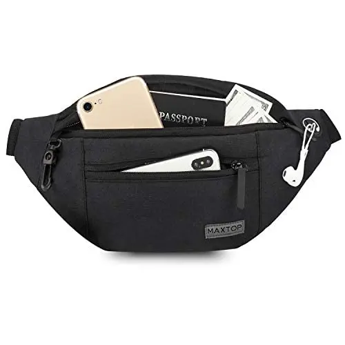 MAXTOP Bauchtasche für Damen und Herren - Wasserdicht, Groß, Sportlich, Ideal für Camping, Wandern und Fitness