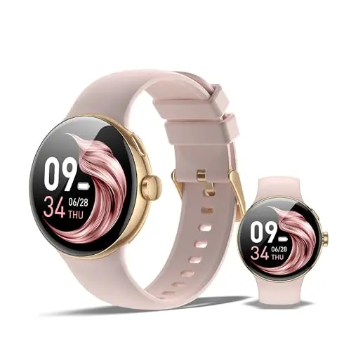 XINJI N2 Smartwatch - Bluetooth, AMOLED Display, Herzfrequenz- & Schlafmonitor, gold