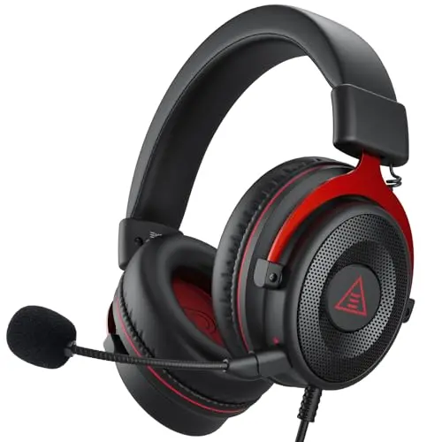 EKSA Gaming Headset mit abnehmbaren Mikrofon und Geräuschunterdrückung für Switch, PS4, PS5, Xbox One - Schwarz