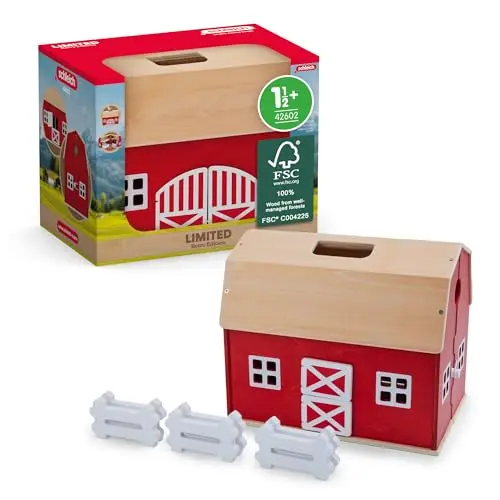 Schleich FARM WORLD Großer Holz-Bauernhof mit Haus, Zäunen & Zubehör, ab 1,5 Jahre, 7 Teile