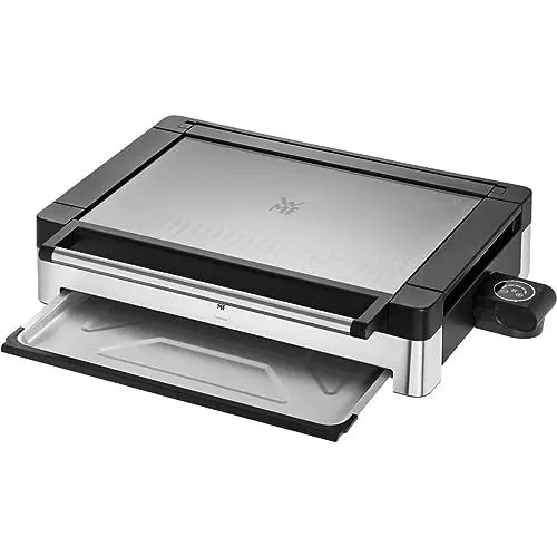 WMF Lono Tischgrill elektrisch mit Glasdeckel, 2200 Watt, Edelstahl matt