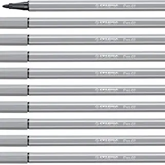 STABILO Premium-Filzstift Pen 68 - 10er Pack - Grau