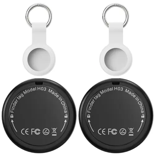 Air Tracker Tag 2er Pack - Smart GPS & Bluetooth Schlüsselfinder mit Schutzhülle für Gepäck und Koffer