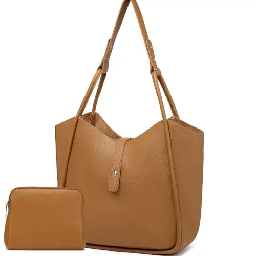 Myhozee Damen Umhängetasche - Elegante 2-teilige PU Leder Schultertasche für Büro, Schule und Reisen