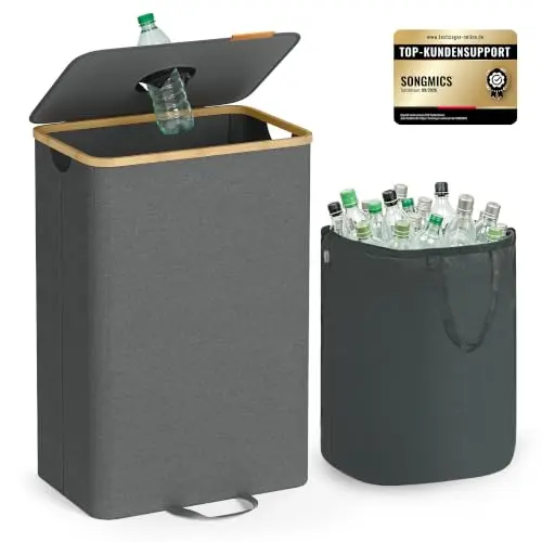 SONGMICS Flaschensammler Pfandflaschen-Sammelbehälter 95 L