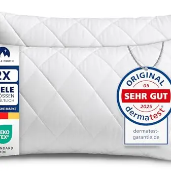 Gentle North Kopfkissen 40x80 cm – 2er Set – Waschbare Zierkissen in Weiß für Bett und Sofa