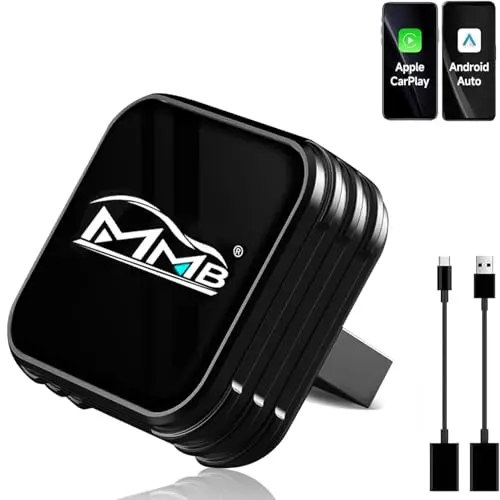 MMB Wireless CarPlay Adapter - Kabellos für Fahrzeuge mit CarPlay, kompatibel mit iPhone iOS 10+ und Android Auto