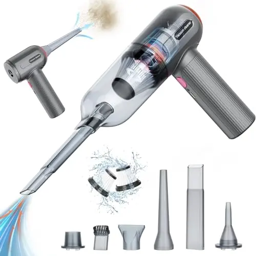 Kabelloser Handstaubsauger 9000 PA - Tragbarer, aufladbarer Mini-Staubsauger für Tierhaare, Auto und Zuhause