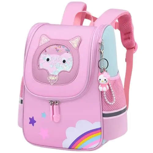 Niedliche rosa Schultaschen für Mädchen von 3-7 Jahren
