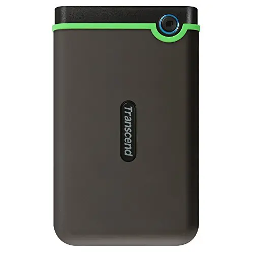 Transcend StoreJet 4TB Externe Festplatte USB 3.1 - Stoßunempfindlich, Kompakt und Leicht in Grau-Grün