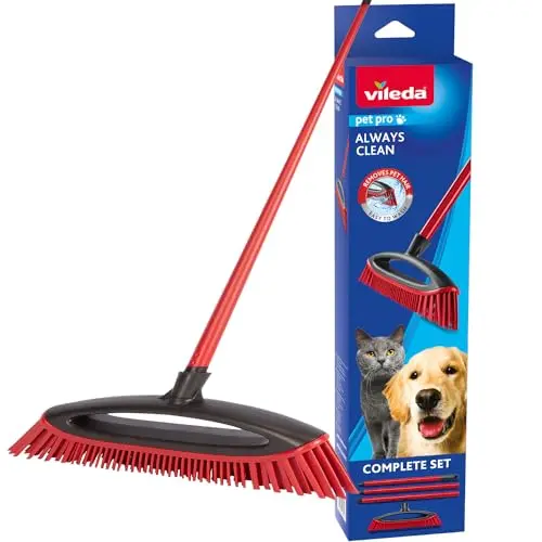 Vileda Always Clean Pet Pro Bürstenset, rot