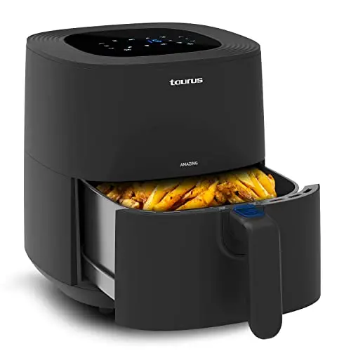 Heißluftfritteuse 5,5 l - 8 Programme, Touchscreen, Öl-freies Kochen bis 200 °C