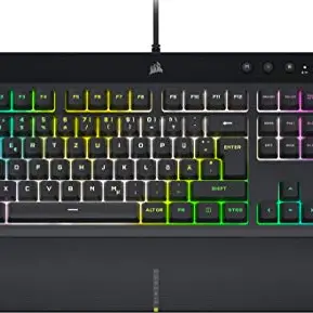CORSAIR K55 RGB PRO XT Membrantastatur - IP42 Staub- und Spritzwassergeschützt - QWERTZ DE - Schwarz