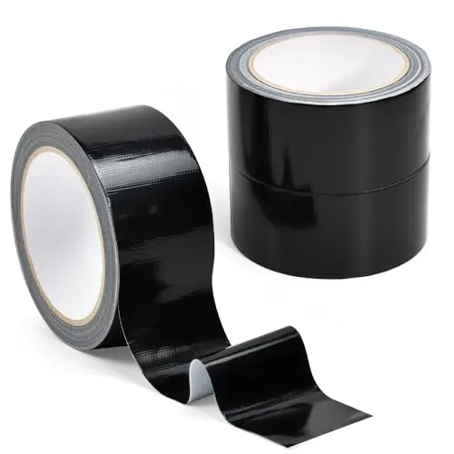 WEFHEF Panzertape 3 Rollen, 20m x 48mm, Wasserfest, handreißbar, für Reparaturen, Innen & Außen, Schwarz
