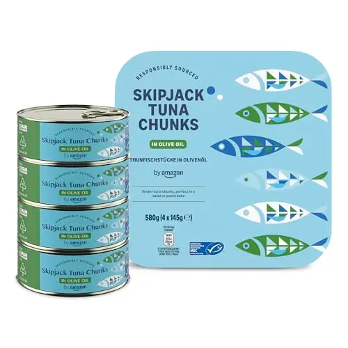 Thunfischstücke in Olivenöl, 145g (4er-Pack)
