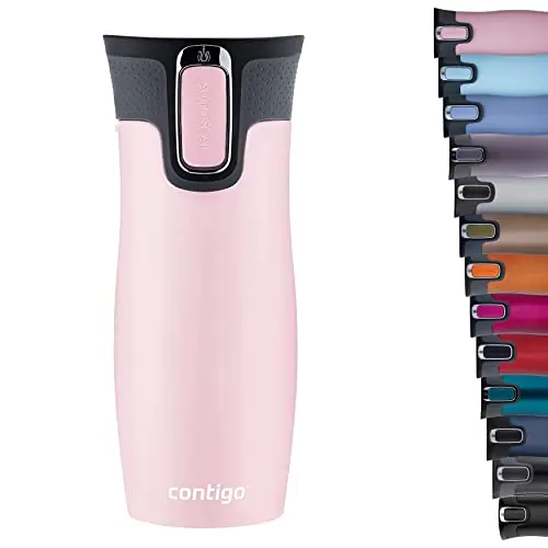 Contigo West Loop Thermobecher, Edelstahl, auslaufsicher, 470 ml, hält bis zu 5h warm