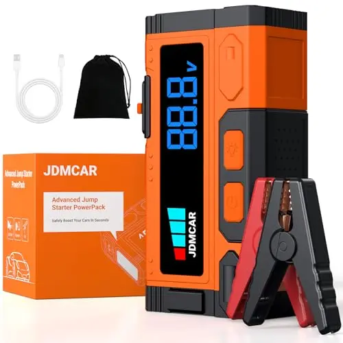 Starthilfe Powerbank 8000A für Pkw mit LCD Bildschirm & LED Taschenlampe