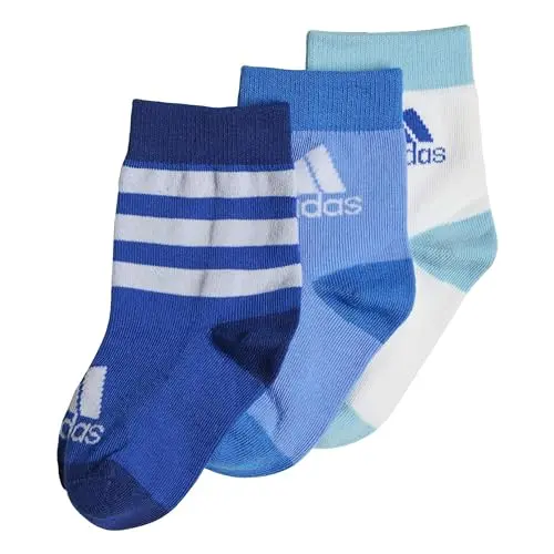 adidas Kinder Socken 3er Set, Royal Blue/Blue Fusion/White, 0-1 Jahre