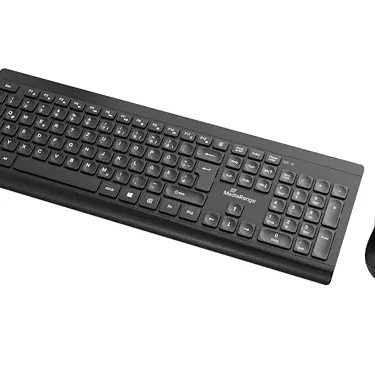 MediaRange kabelloses Tastatur- und Maus-Set, QWERTZ Layout, spritzwassergeschützt und höhenverstellbar