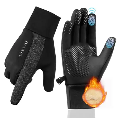 GXCROR Fleece Laufhandschuhe für Herren und Damen – Touchscreen Winterhandschuhe für Sport, Radfahren, Wandern und Skifahren
