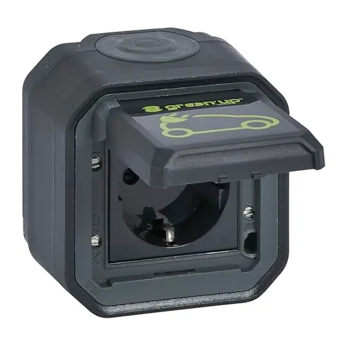 LEGRAND Plexo New Feuchtraum-Steckdose für Elektrofahrzeuge, IP55, 230V, 16A, anthrazit