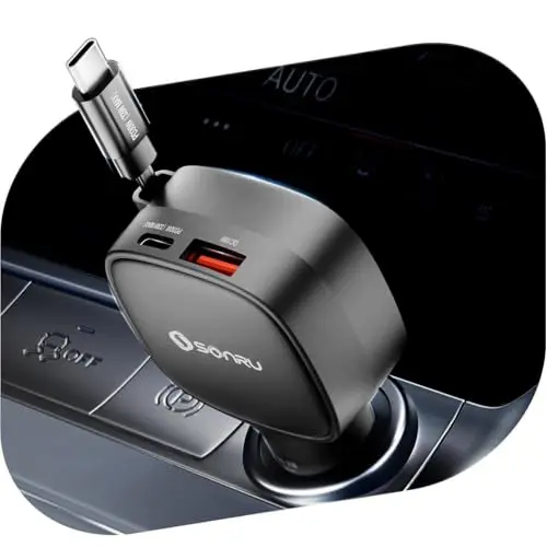 SONRU 84W Auto Ladegerät mit USB-C, Schnellladung für iPhone, iPad und Samsung Galaxy