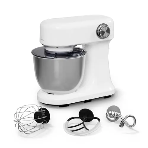 Klarstein Bella Evo Küchenmaschine 1500W, 5L, 12 Stufen, Pulsfunktion, Weiß
