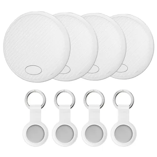 Android GPS Tracker 4-Pack - Schlüsselfinder für Geldbörse und Gepäck, kompatibel mit Google Mein Gerät Finden APP
